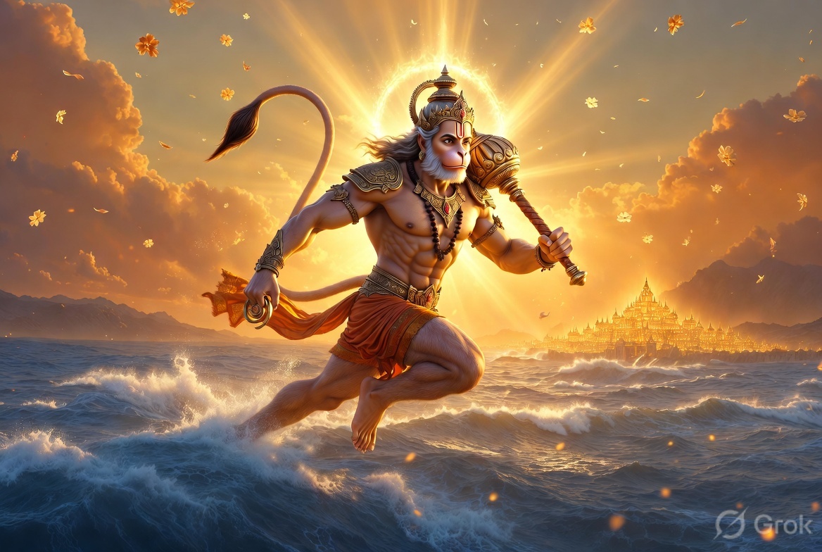 Image related to  "Sunderkand Ramayan: Hanuman's Epic Quest" 